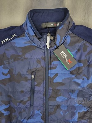 RLX Ralph Lauren Golf Hybrid Full-Zip Jacket Blue Camo Men's Size