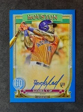 Yordan Alvarez 2020 Topps Gypsy Queen Rookie Card Autograph Auto Indigo/150. rookie card picture