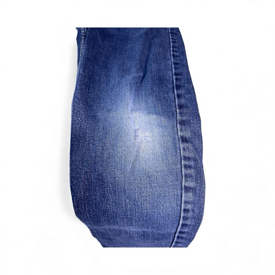 Pantalones de mezclilla ajustables Hanna Andersson lavado oscuro pierna recta azul talla 10 Foto 4 de 4