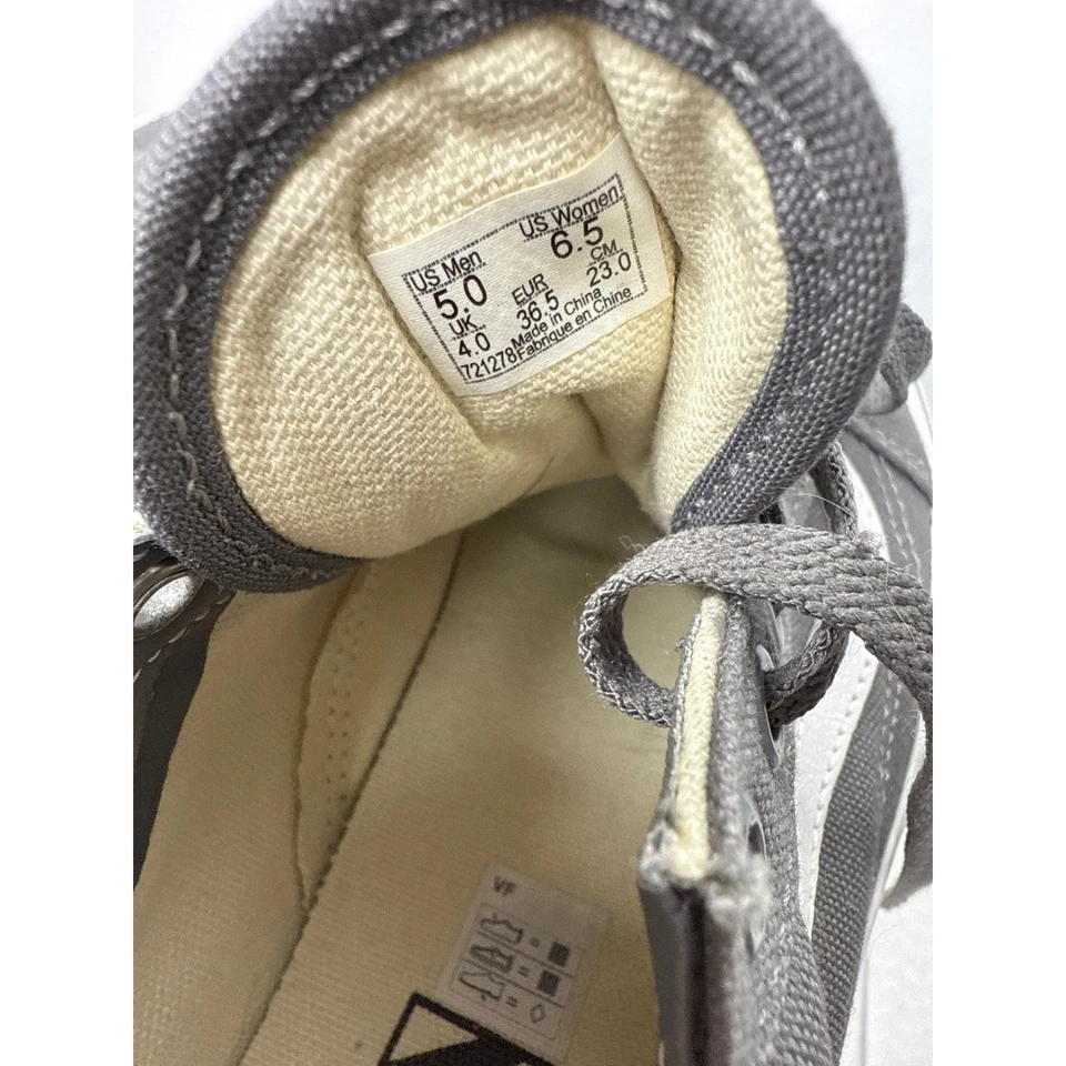 Vans Old Skool Tenis de Lona Gris/Blanco Clásicos Zapatos de Skate Juveniles Talla 5 Foto 3 de 4