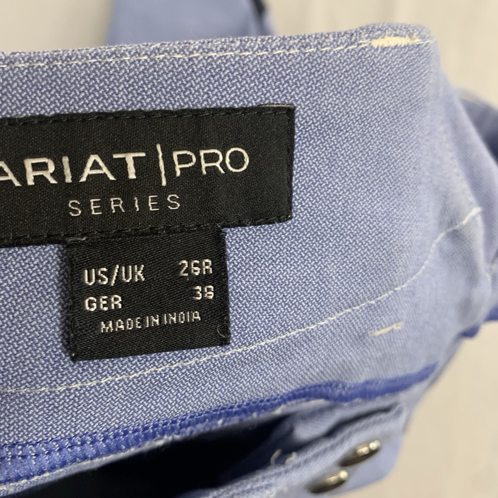 Ariat Pro Series Pants 26R Blue Equestrian Riding Slim Padded Activewear