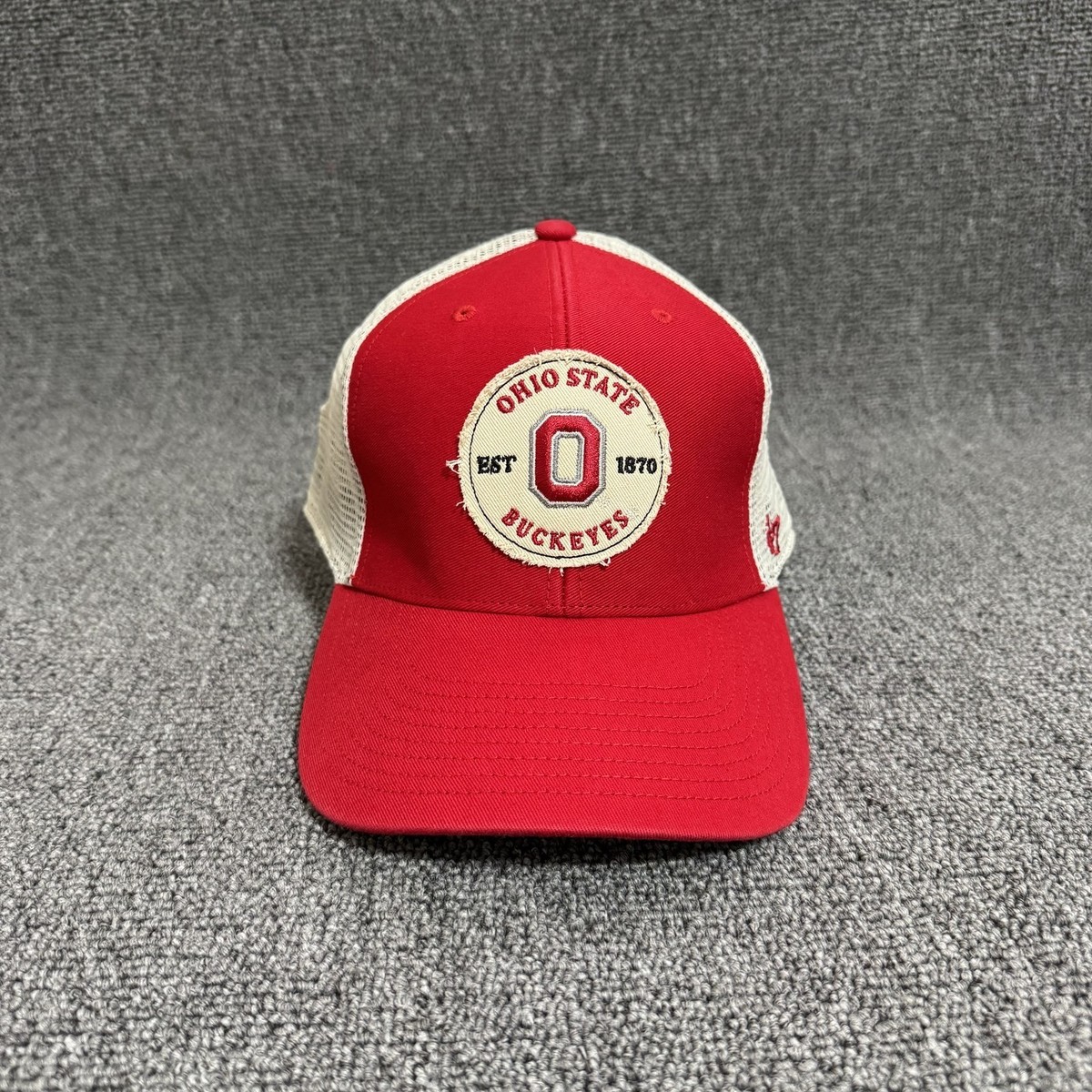 '47 Brand Ohio State Buckeyes Trucker Snapback Red White One Size Hat
