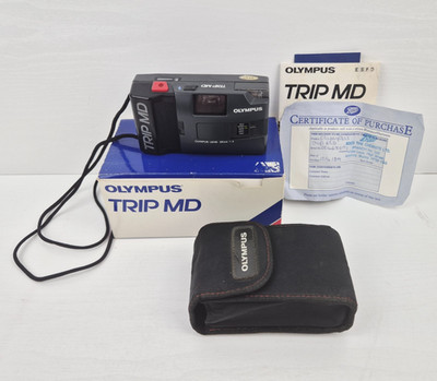 Olympus Trip MD analoge Kompaktkamera 35 mm Originalverpackt & Handbuch