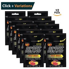 Jelly Belly Sport Beans 12-Pack Assorted Sport Beans Orange, Fruit Punch, ...