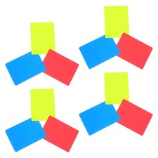 12 Pcs Referee Cards Set Soccer Game Warning Red Yellow for Sports