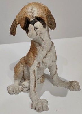 A Breed Apart Boxer Welpe namens Frazier sitzend 6 x 6 x 7 Top Zustand selten