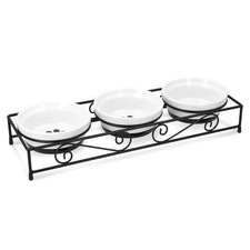 Ceramic Pet Bowl Set - Small Dogs, Puppies, and Cat Food Bowl with Non-Slip R...