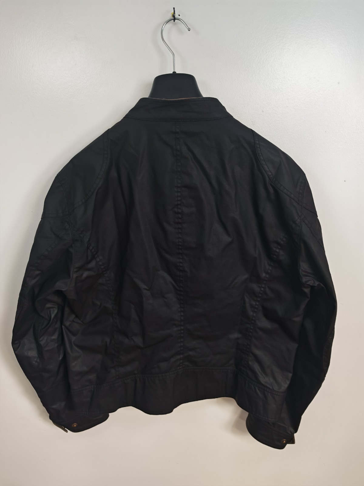 Belstaff Kelland Waxed Cotton Jacket Black Size IT 52 Moleskin Lined Full Zip image 3