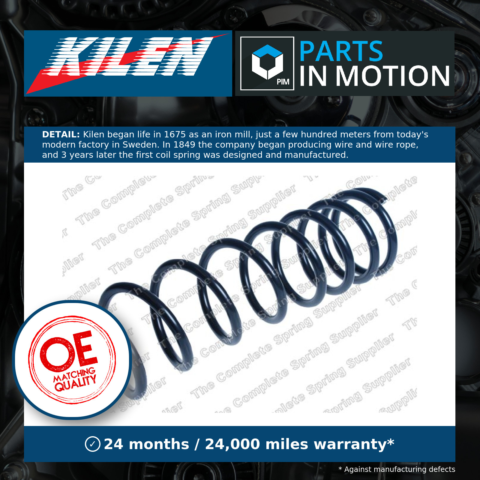 Coil Spring fits FORD TRANSIT CONNECT TDCi 1.6D Rear 2013 on Suspension Kilen