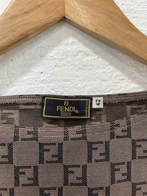 Fendi Roma FF Logo Tank Top Brown Monogram Sleeveless Vintage | eBay