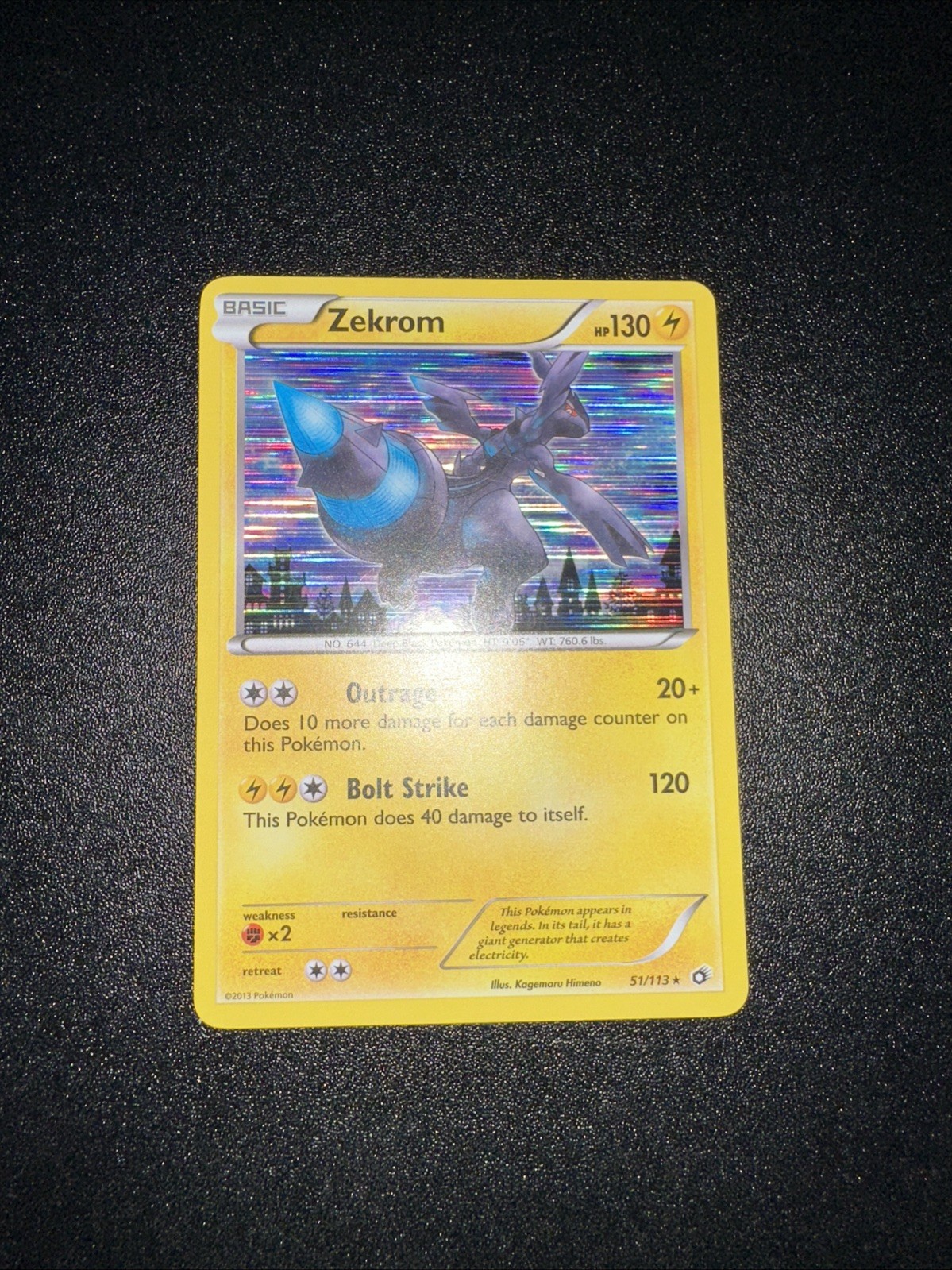 Pokémon TCG Zekrom 51/113 Legendary Treasures Holo Rare NM/LP