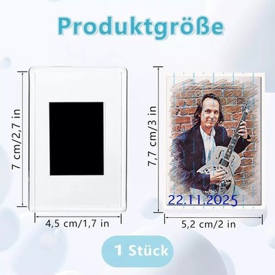 Adrian Belew--2AF7--Druck im Mini Magnetrahmen