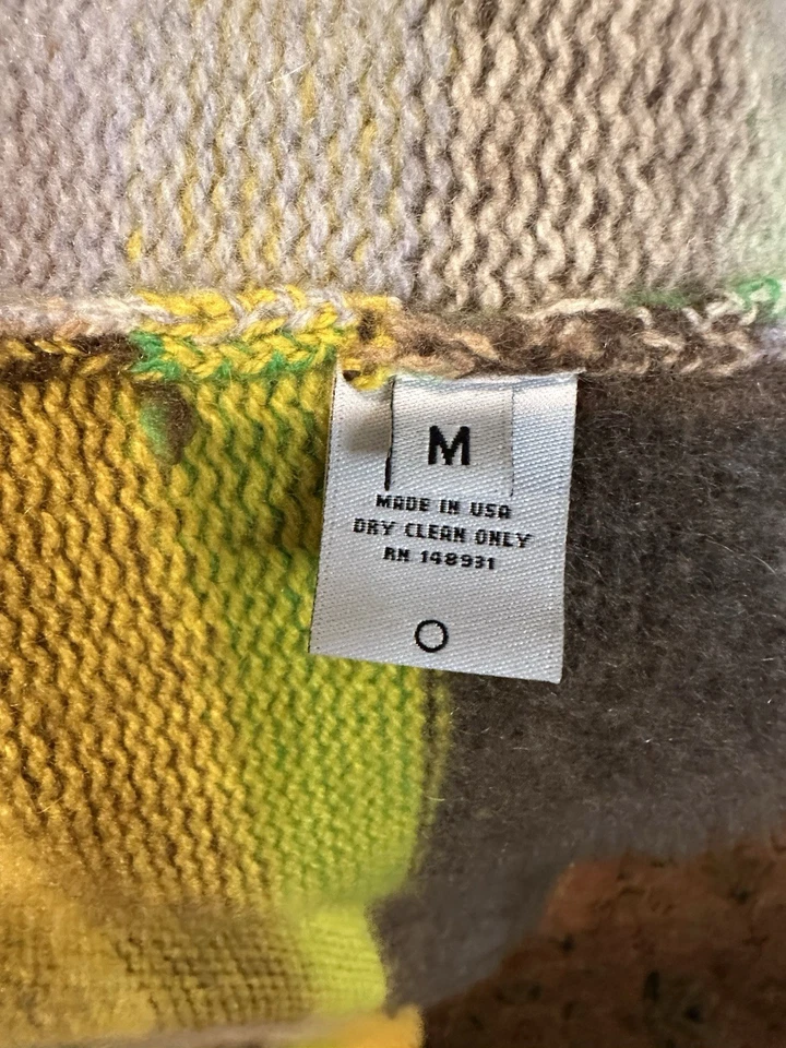 Chaqueta Suéter The Elder Statesman Italia 100% Cachemira Rayas Fumar Difícil de Encontrar Talla M Foto 4 de 4