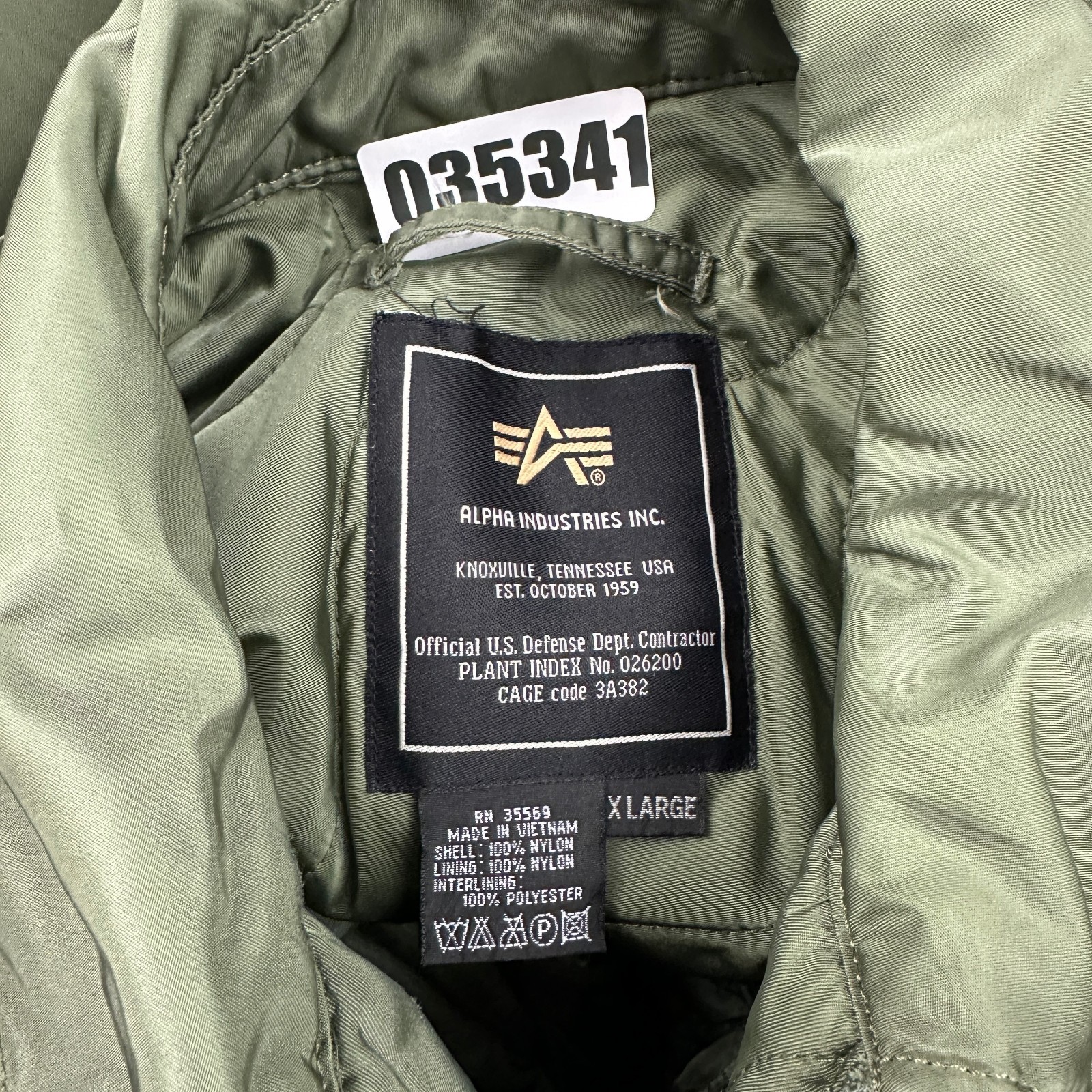 Alpha Industries Jacket Men Extra Large Green CWU… - image 9