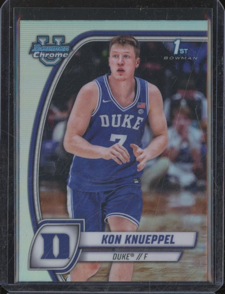 2024-25 Bowman University Chrome KON KNUEPPEL 1st Prospect Refractor ZU1