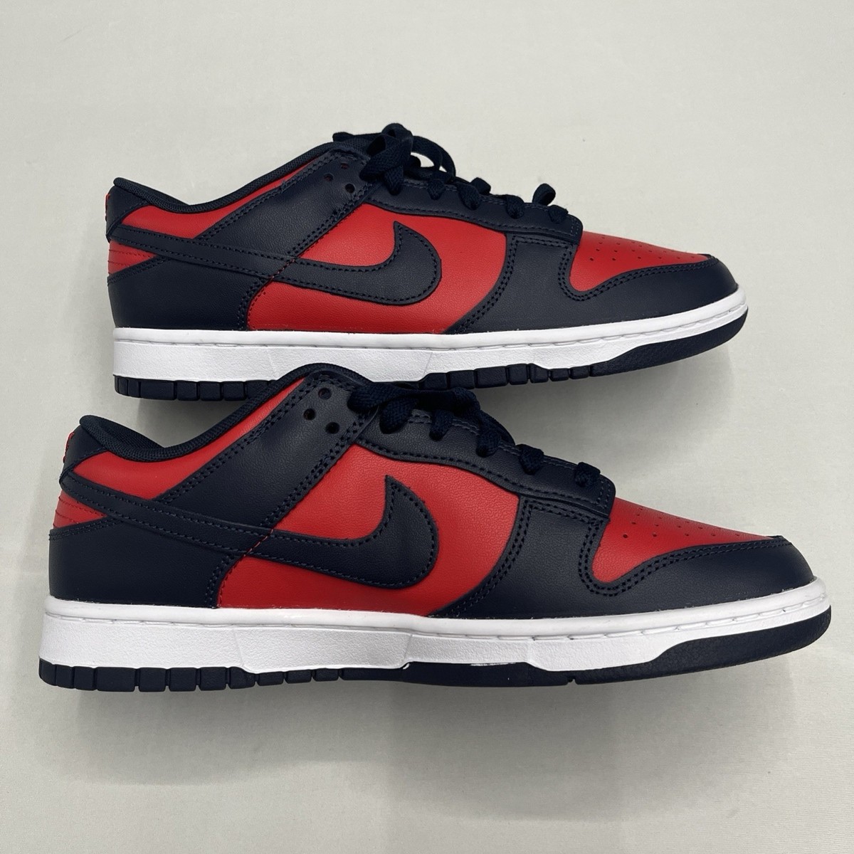 Size 10 Mens Nike Dunk Low Retro “Navy Red 2024” DV0833-601 NWOB