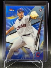 Aaron Civale 2020 Topps Finest Blue Refractor #83/150 (RC) - Guardians