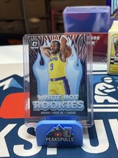 2024-25 Panini Donruss Optic -White Hot Rookies Bronny James #15 Holo Prizm (RC)