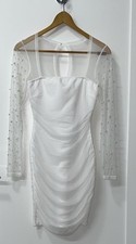 Women’s Fashion Nova Mini Dress Maia White New XS