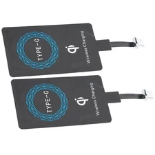2PCS Type C Wireless Charger Adapter Charging Receiver For Type C Mobile Phone