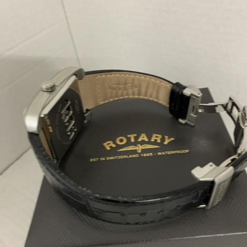 Rotary Herren Edition 1895 Automatik Skelett Schwarz Lederband Uhr GS10039 - Bild 11 von 14
