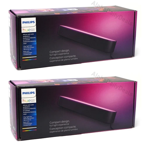 2-Pack Philips Hue Play White Color Ambiance Smart LED Light Bar Power Supply