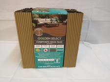 Golden Select Composite Deck Tiles Light Brown Patio Interlocking 8 Pack 1983850