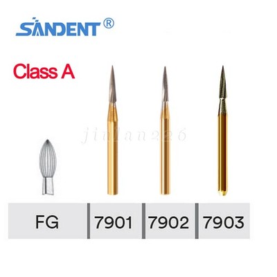 10Pc Dental Trimming & Finishing Drill Tungsten Carbide Flame Bur 7901 7902 7903