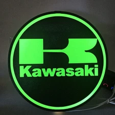 Kawasaki Wall Sign Night Light LED USB  Lightbox Mancave