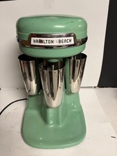 Vintage Hamilton Beach Jadeite Triple 3 Head Milkshake Malt Maker Machine #940