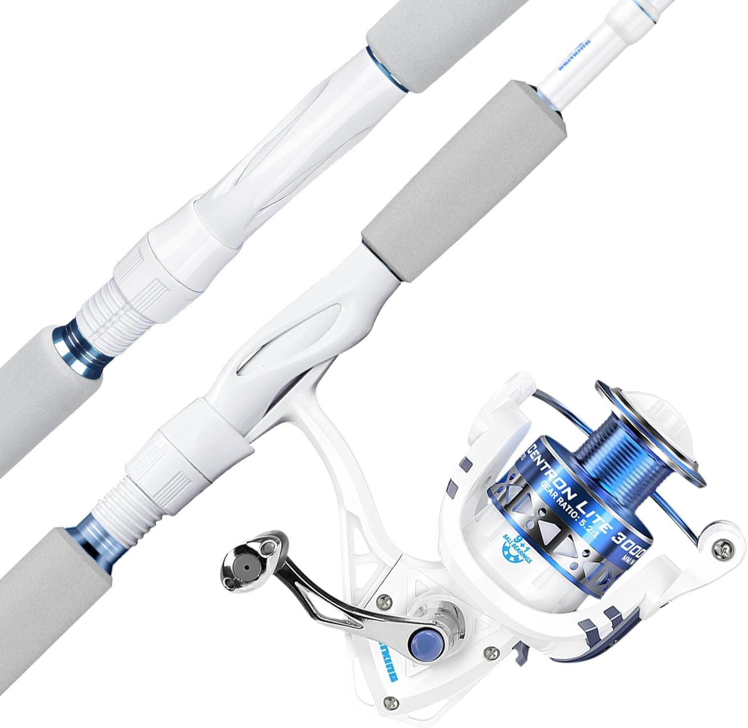 Centron Lite Fishing Rod and Reel Combo, IM6 Graphite 2Pc Blanks, Stainless Stee