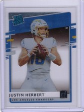 2020 Panini Chronicles #RR-JH Justin Herbert Clearly Donruss Rated Rookies