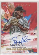 2020 Topps Inception Rookies & Emerging Stars Red 29/75 Shaun Anderson Auto 6fs