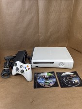 Microsoft Xbox 360 White 20 GB HDD Controller Cables  Games 30 Days Warranty