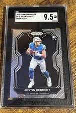 2020 Panini Chronicles Prizm Black Justin Herbert #PB3 Rookie Card RC SGC 9.5. rookie card picture