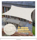 LED Shade Sail 6.5'x10' Sun Shades Outdoor Patio Rectangle Built-in LED  Beige