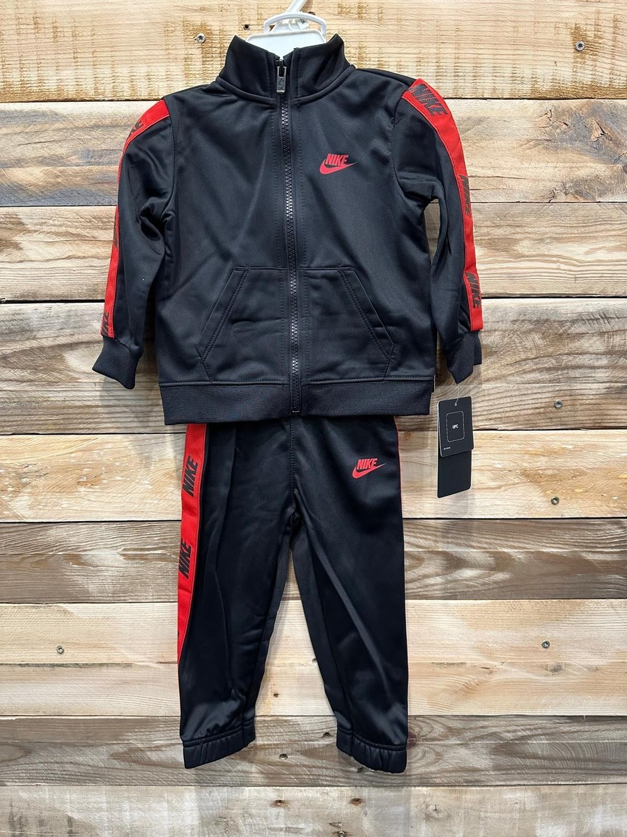 Nike Infants' 2-Piece Track Set (66G796-023) - Black/Red, SH(S227T Nike Infants' 2-Piece Track Set (66G796-023) - Black/Red, SH(S227T