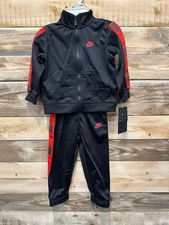 Nike Infants' 2-Piece Track Set (66G796-023) - Black/Red, SH(S227T)