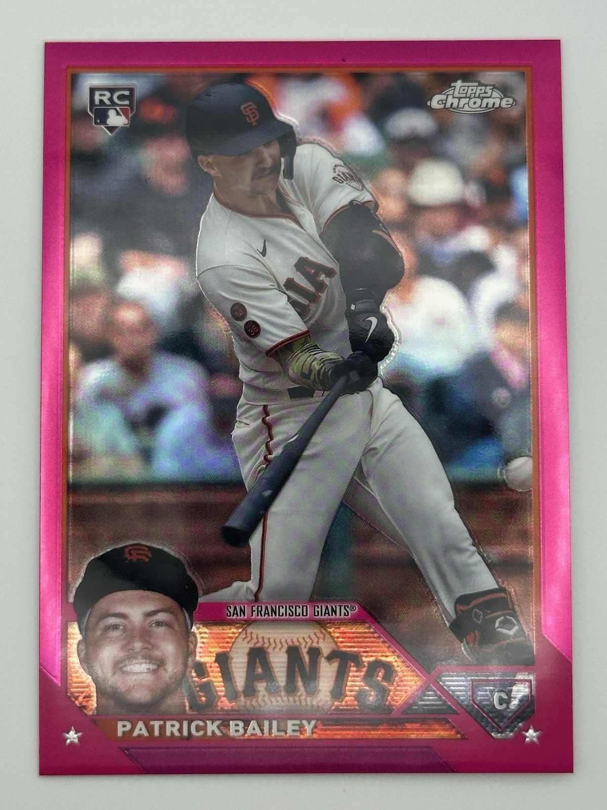 2023 TOPPS CHROME UPDATE PATRICK BAILEY #USC217 MAGENTA REFRACTOR 337/399 RC