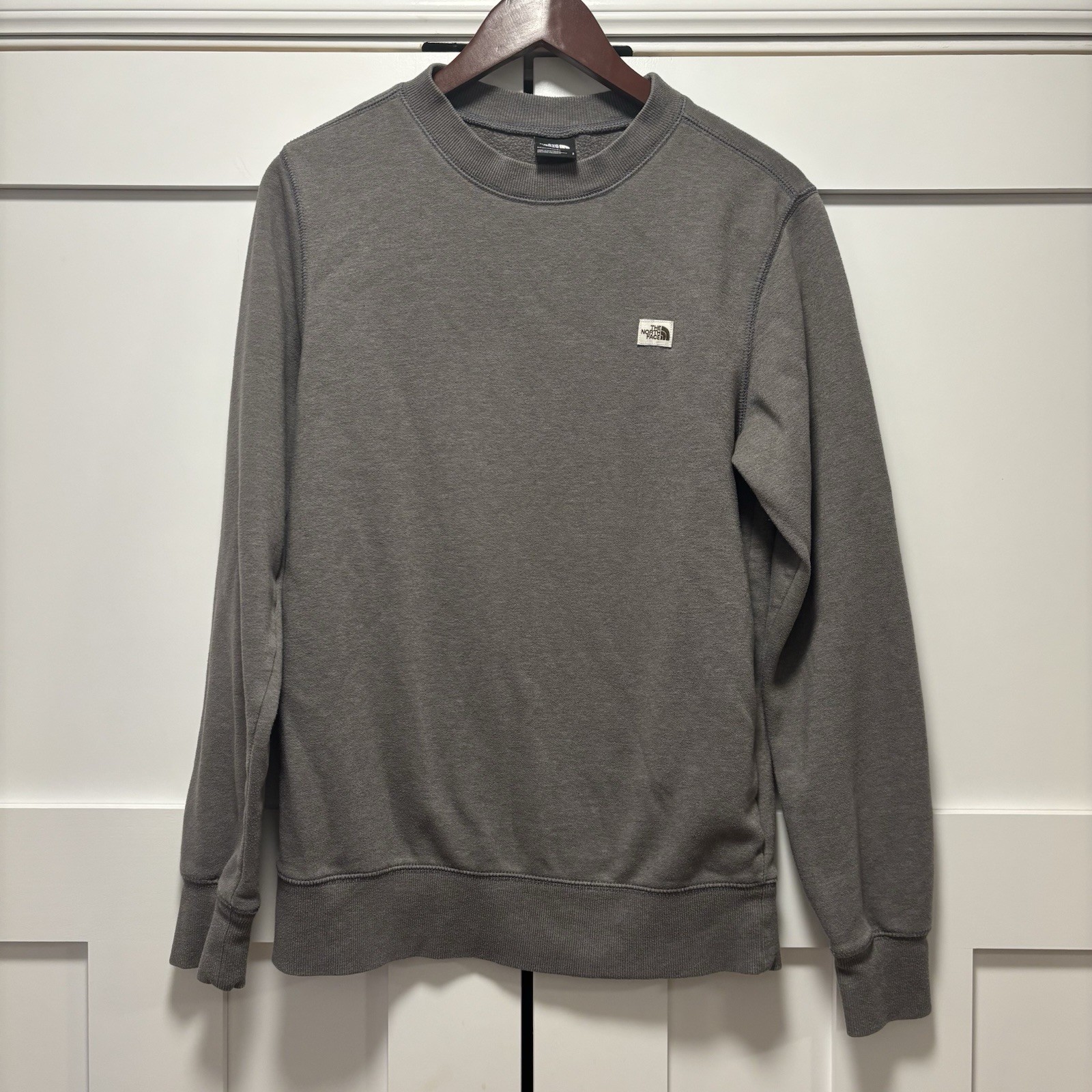 Men's North Face Heritage Fleece Crewneck Sweatshirt - Military Olive Size S