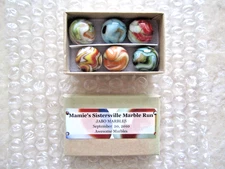 Jabo Mamie's Sisterville Marble Run September 20, 2010 Box Set Of 6 Jabo Marbles