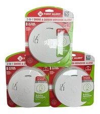 3 X First Alert Precision Detection 2in-1 Smoke and CO Alarm