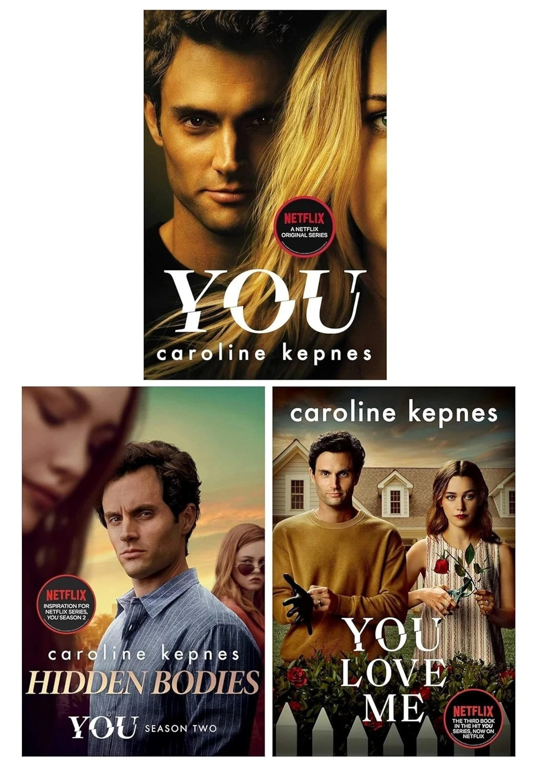 Caroline Kepnes You Series 3 Books Collection Set You, Hidden Bodies & You Love