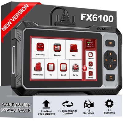 ANCEL FX6100 KFZ Diagnosegerät ALLE SYSTEM 15 Services DPF AbBlue TPMS Öl CAN FD