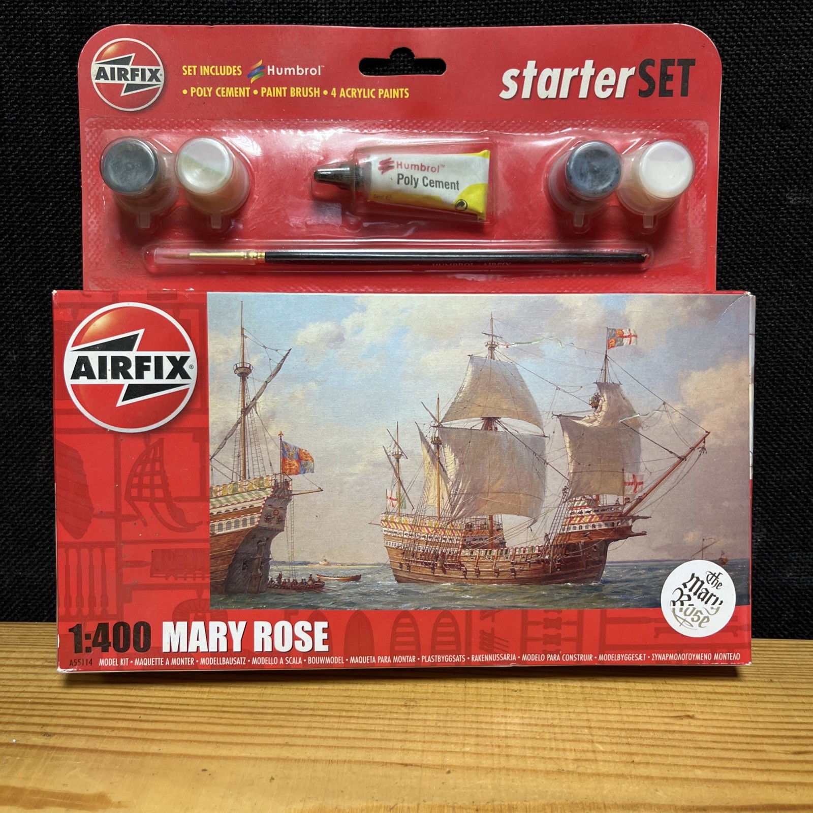 Airfix Mary Rose Model Kit Starter Set Scale 1/400 box slight damaged see pic.