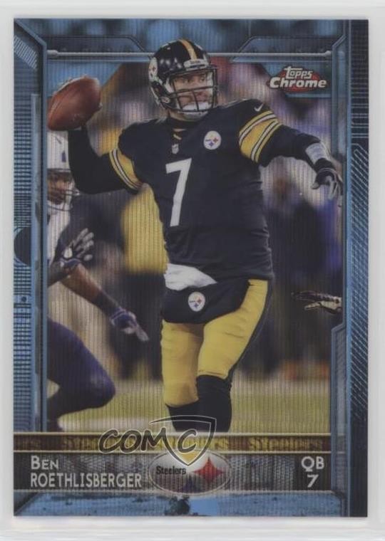 2015 Topps Chrome Blue Wave Refractor Ben Roethlisberger #30