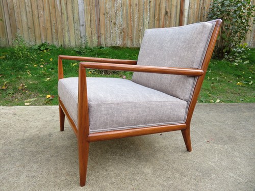 New Upholstery T.H ROBSJOHN GIBBINGS LOUNGE CHAIR & OTTOMAN Footstool; MCM Vtg - Picture 17 of 21