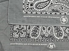 Vintage Wamcraft Bandana 14193 50 Cotton 50 Poly Selvedge USA New Lot of 2