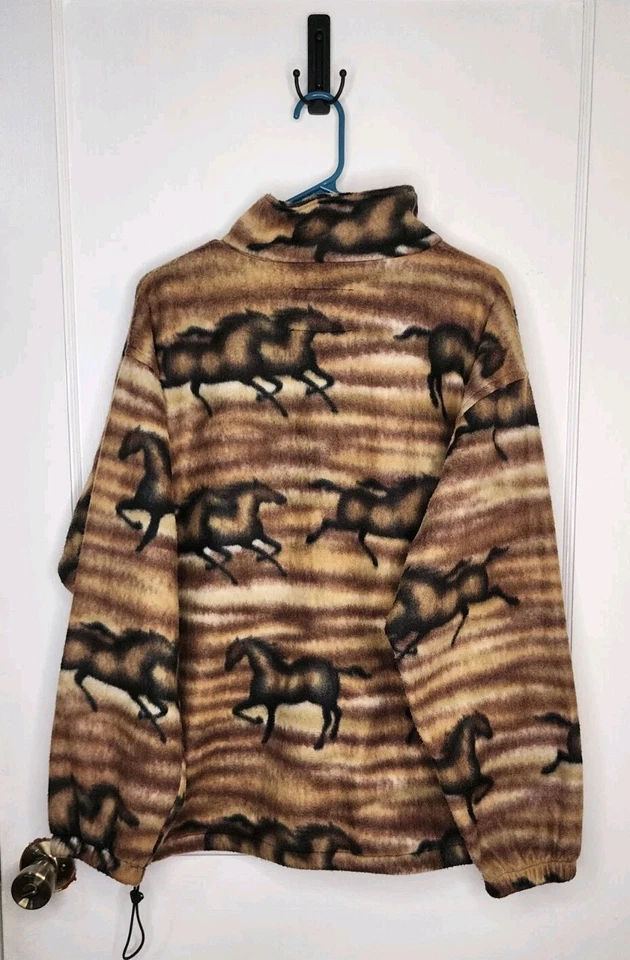 Chaqueta polar Big Chill de colección cremallera completa talla grande para correr caballos marrón Foto 2 de 4