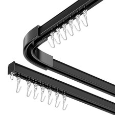 Room divider Ceiling Track set for Curtains with hooks, Corner Connectors Set...